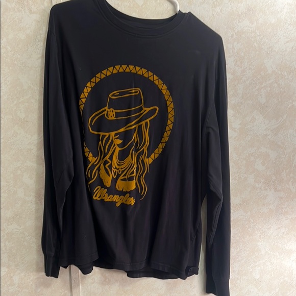 Wrangler Black and Gold Long Sleeve Tee - Picture 1 of 7